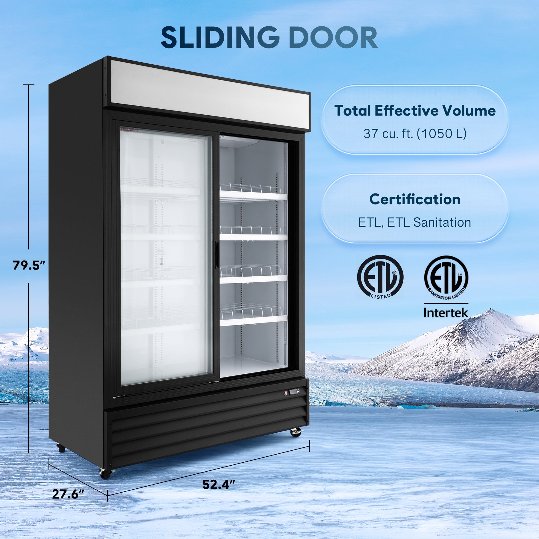 Wilprep sliding door commercial refrigerator