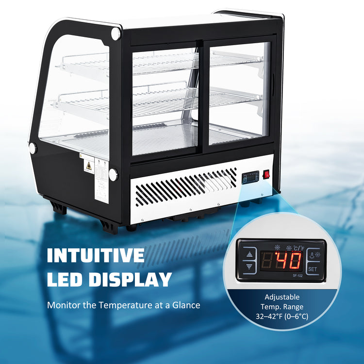 Wilprep 28-inch countertop display refrigerator led
