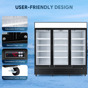 Wilprep 3 door merchandiser refrigerator design