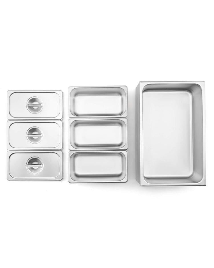 Counter top Hot Food Display Warmers w 3 Cover