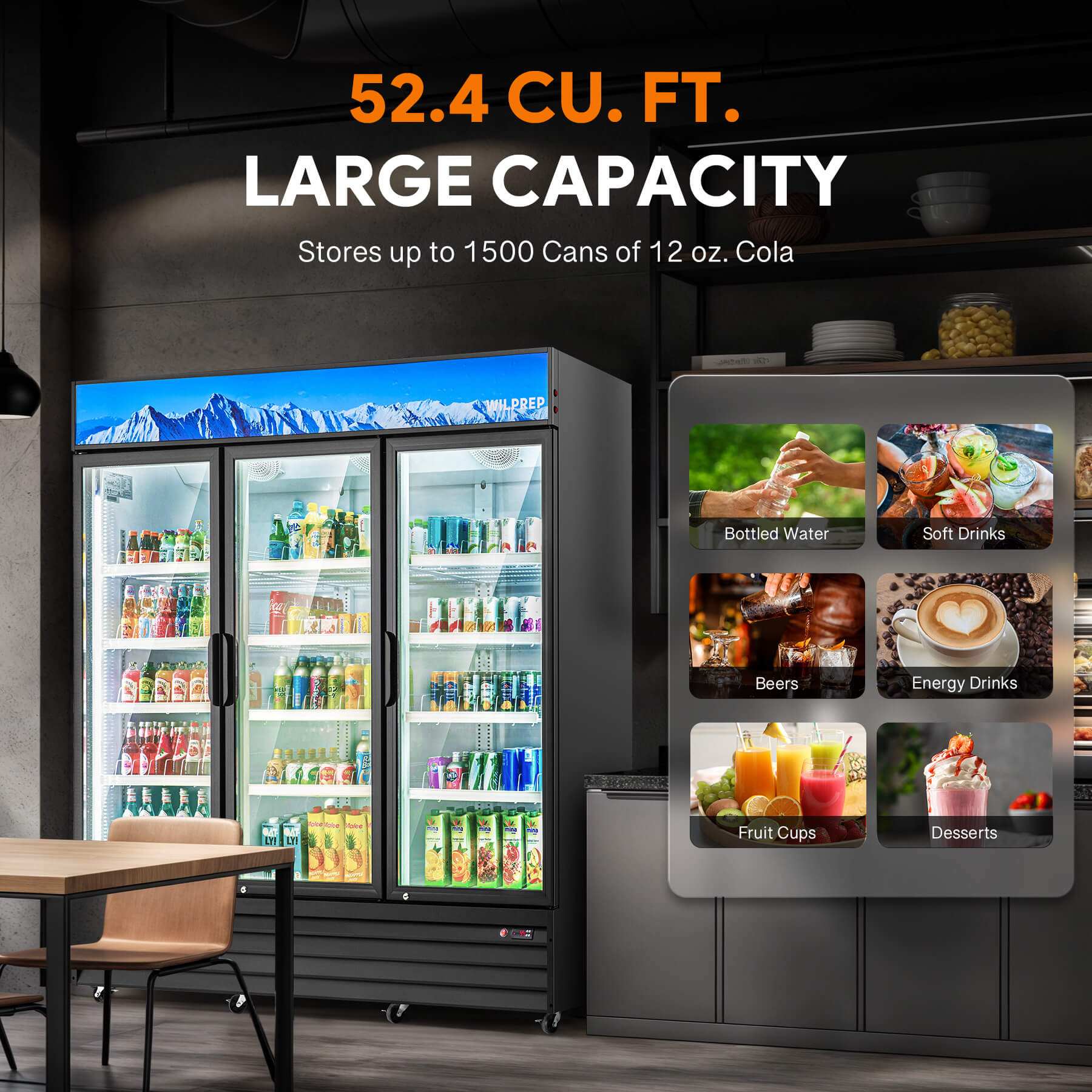 Three-door UL refrigerator designed for commercial environments, combining low energy consumption, self-closing doors, high-density insulation, and UV-protected glass for stable, frost-free cooling.