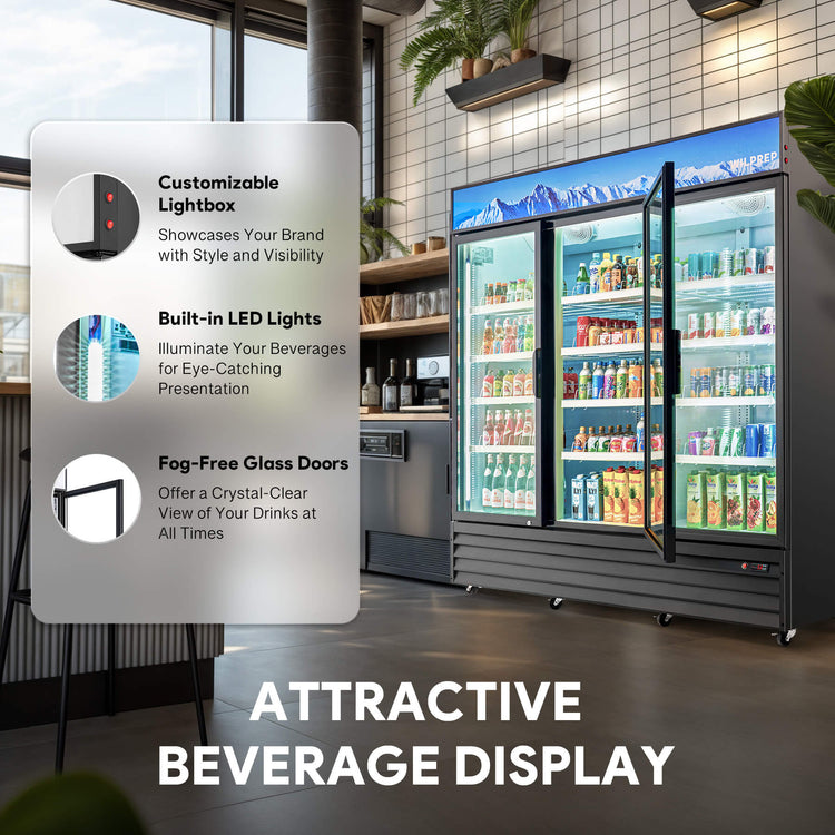 Attractive beverage diaplay refrigerator