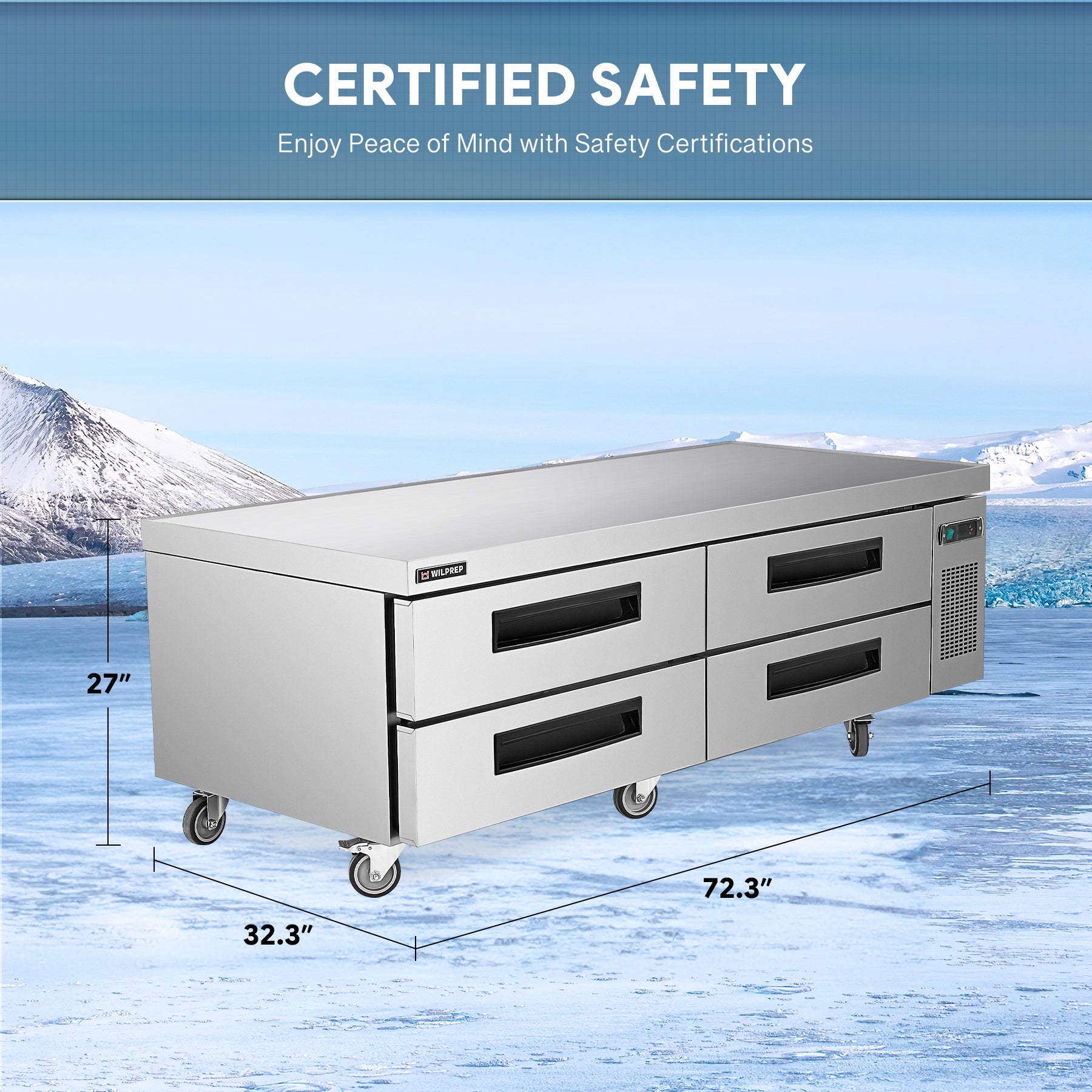 Wilprep 4 Drawer Chef Base