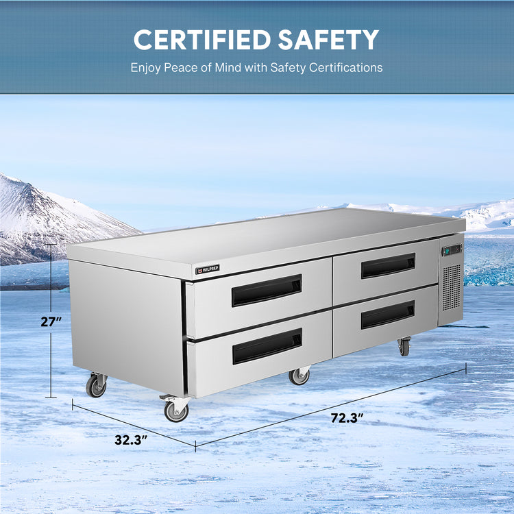 Wilprep 4 Drawer Chef Base
