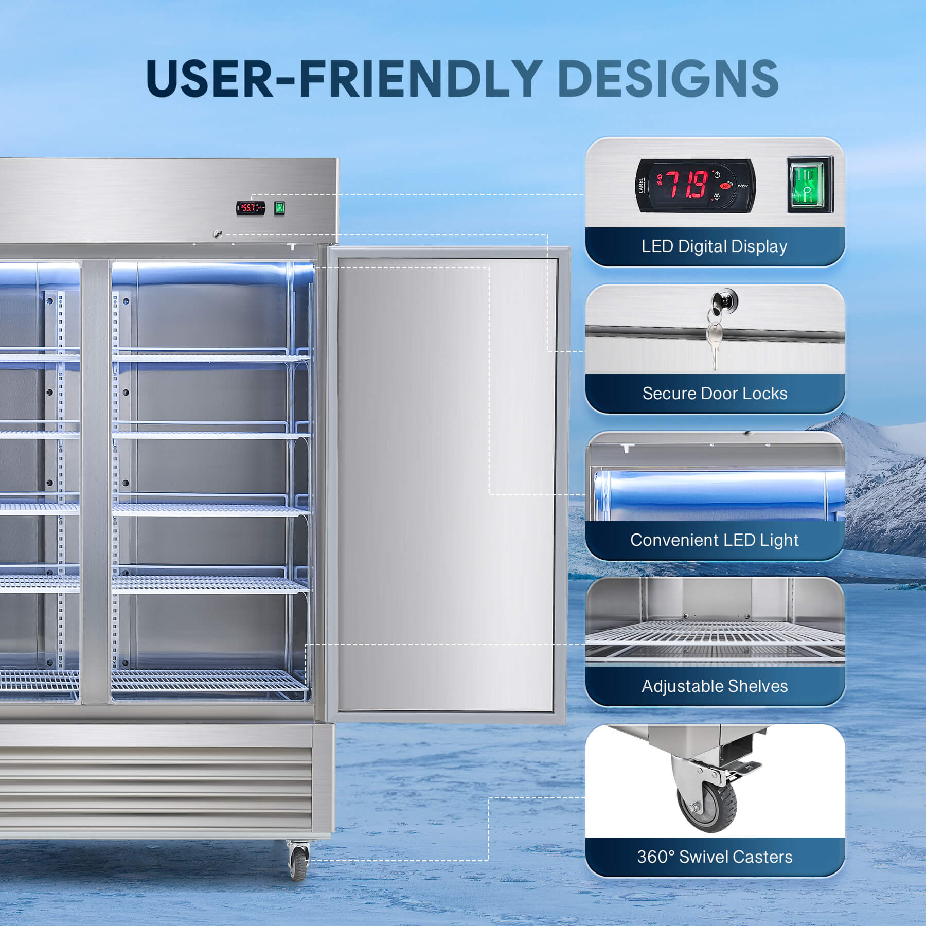 Commercial Reach in Fridge