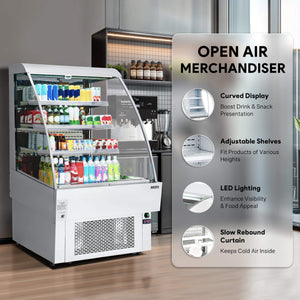 Vertical Open Air Merchandiser Refrigerator with open air merchandiser