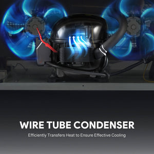 Energy-efficient 47" commercial cooler and UL refrigerator with LED control panel and adjustable shelf height, perfect for beverage, dairy, or food display.