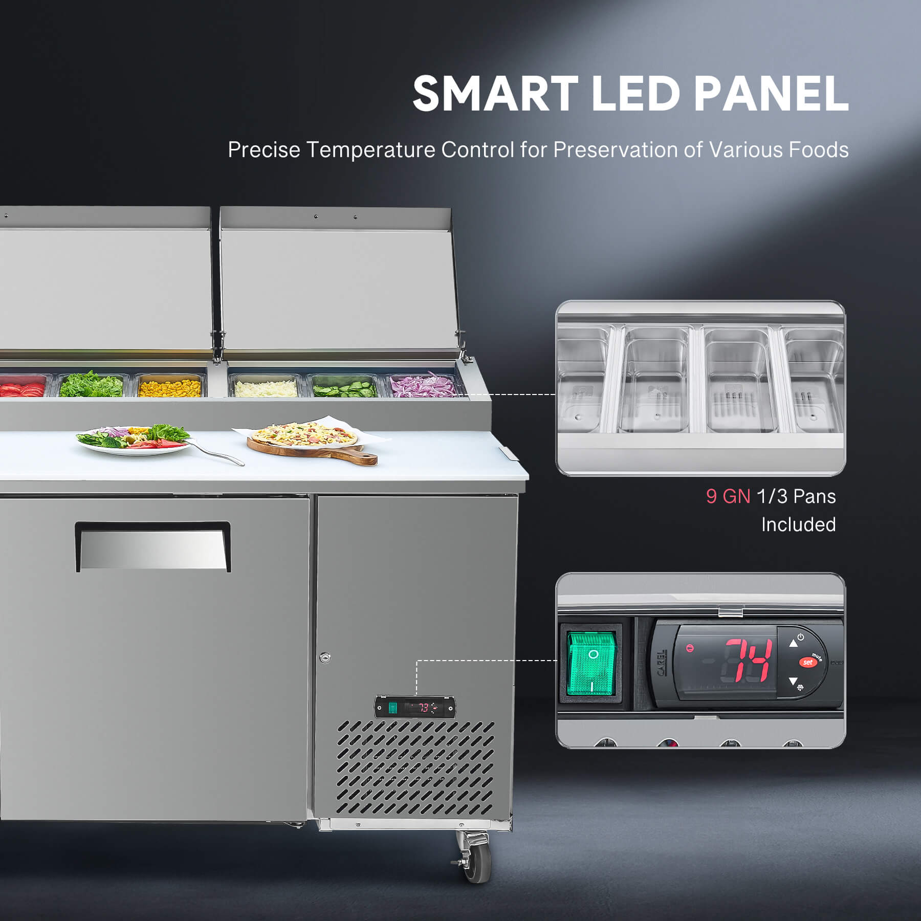 72“ Refrigerated Prep Table