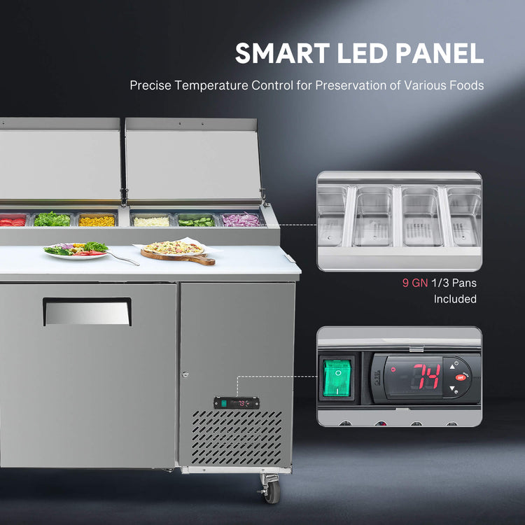 72“ Refrigerated Prep Table