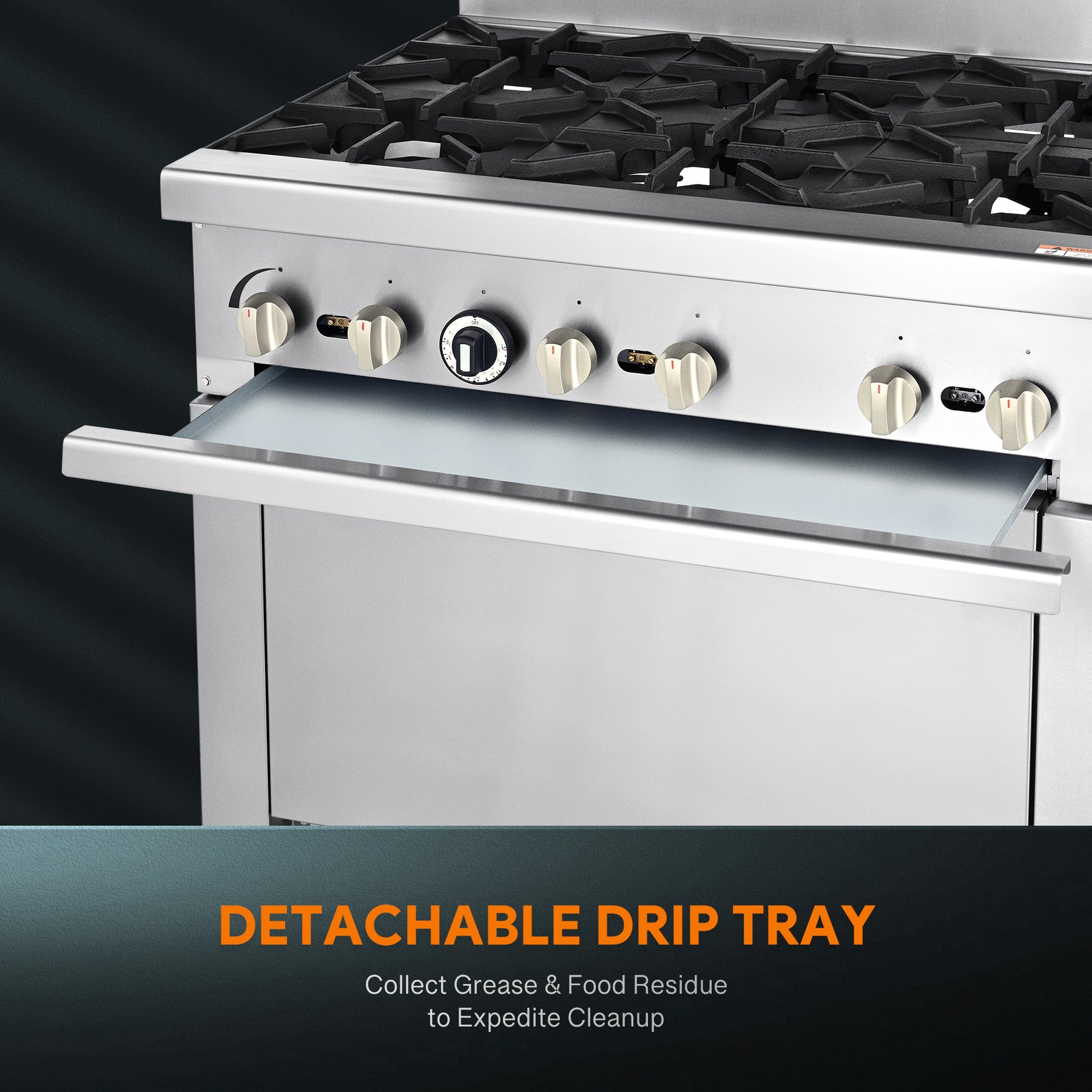 Liquid Propane 6 Burner Propane Cooktop