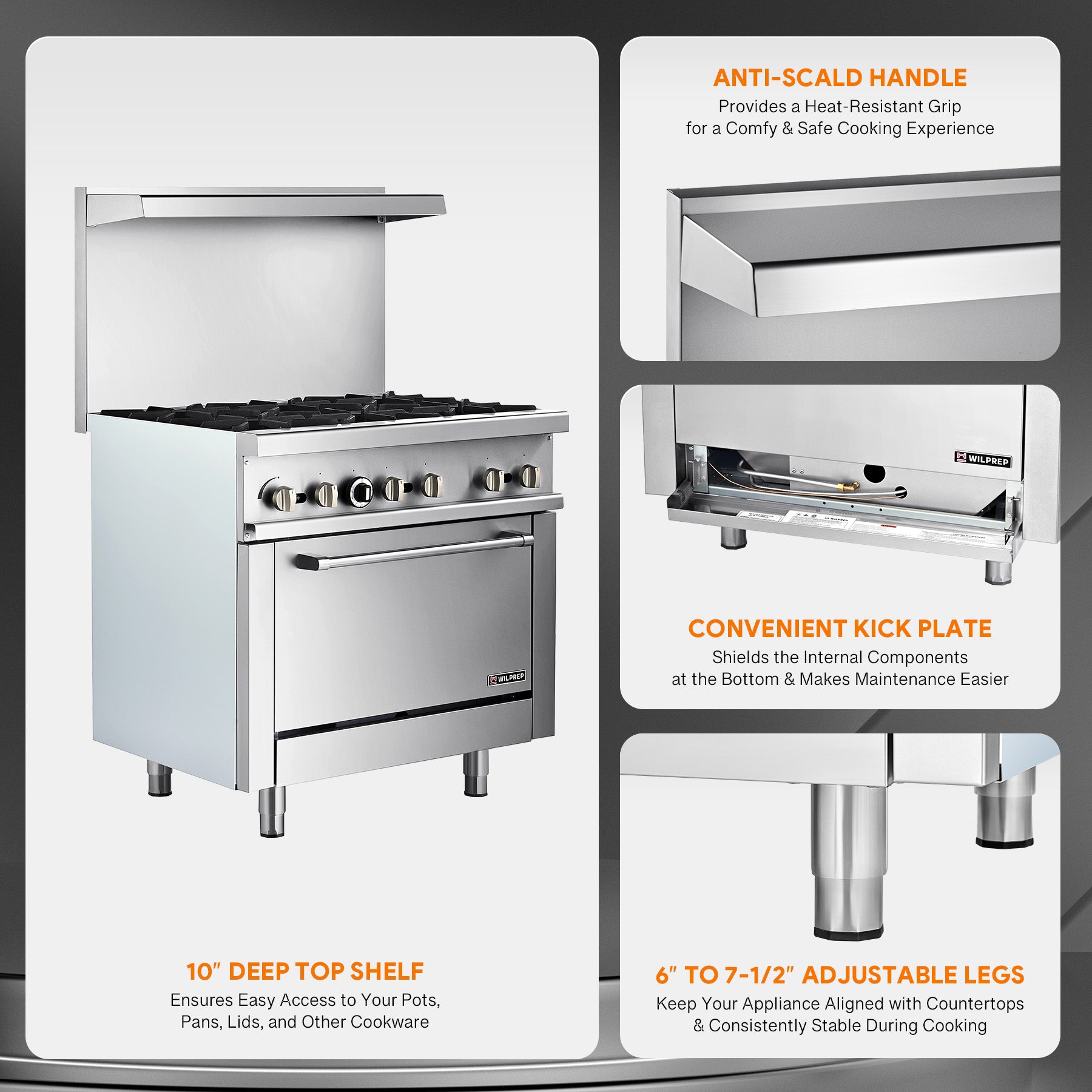 6 Burner Commercial Stove