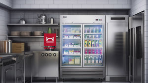Reach in Refrigerator Glass Door
