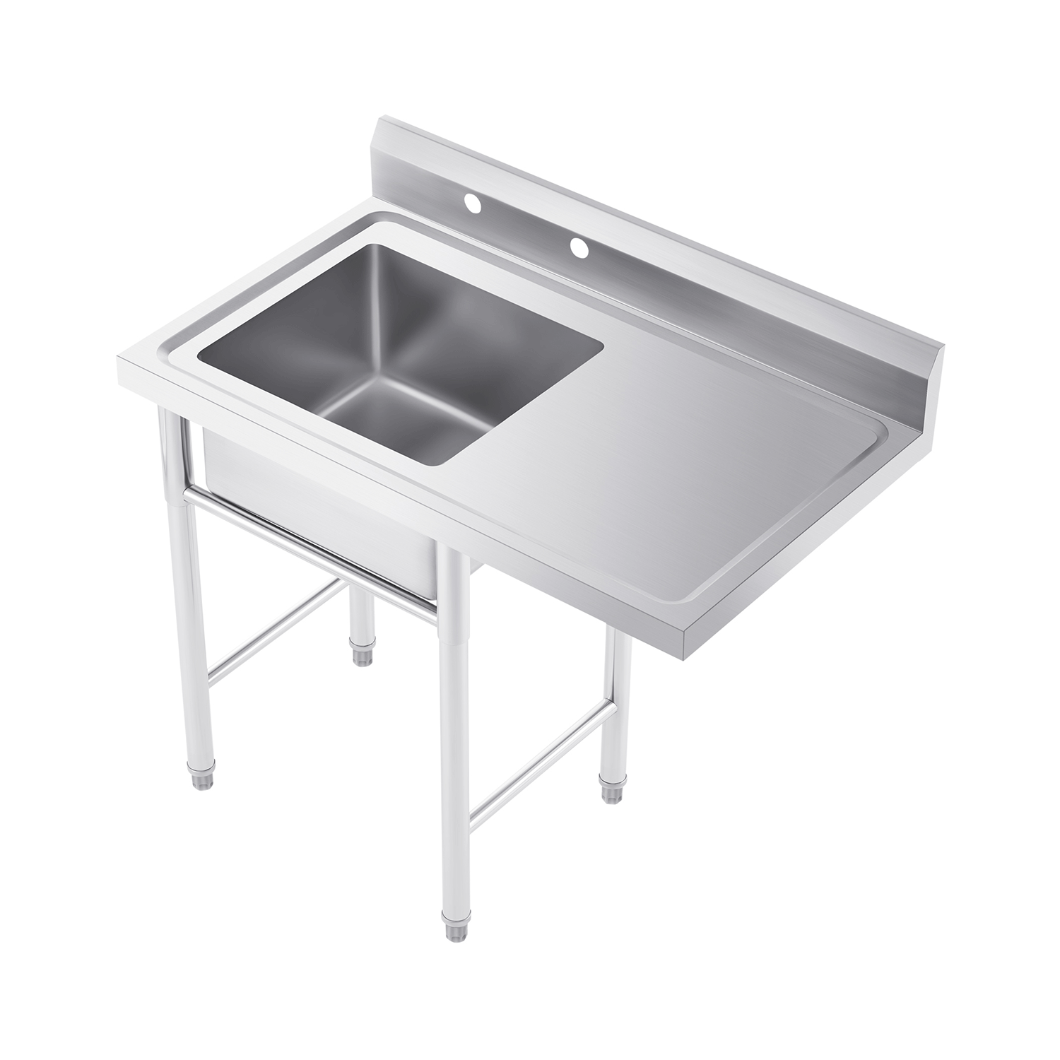Small 3 Compartment Sink With Drainboards