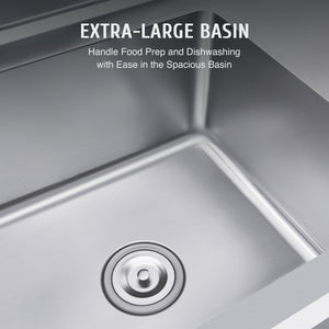 3 Compartment Drop in Sink With Drainboards