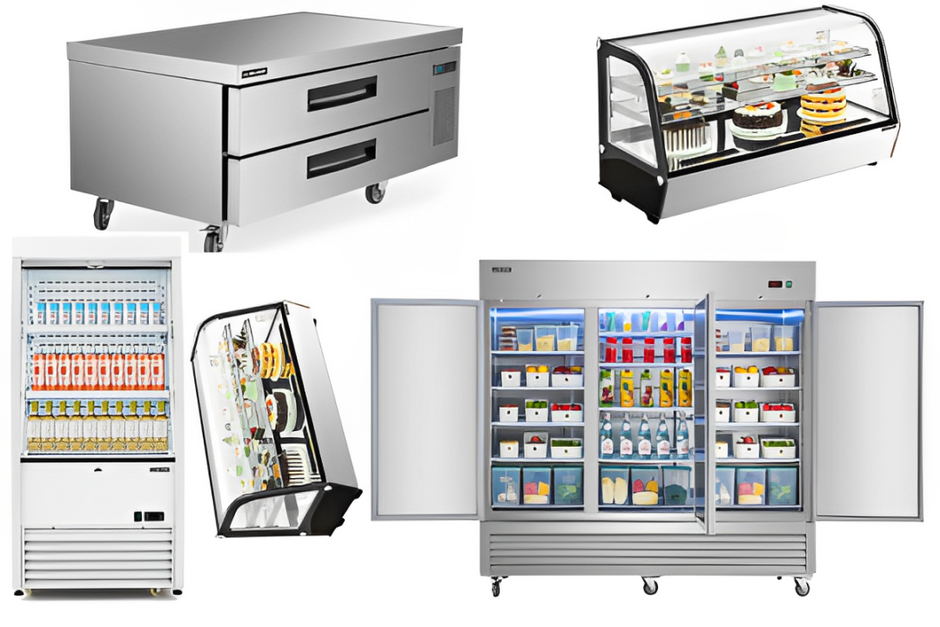 commercial refrigerators size chart