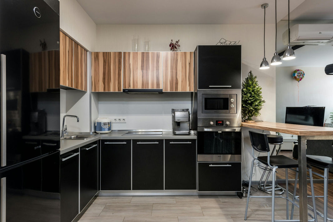 a commercial refrigerator in a kitchen 