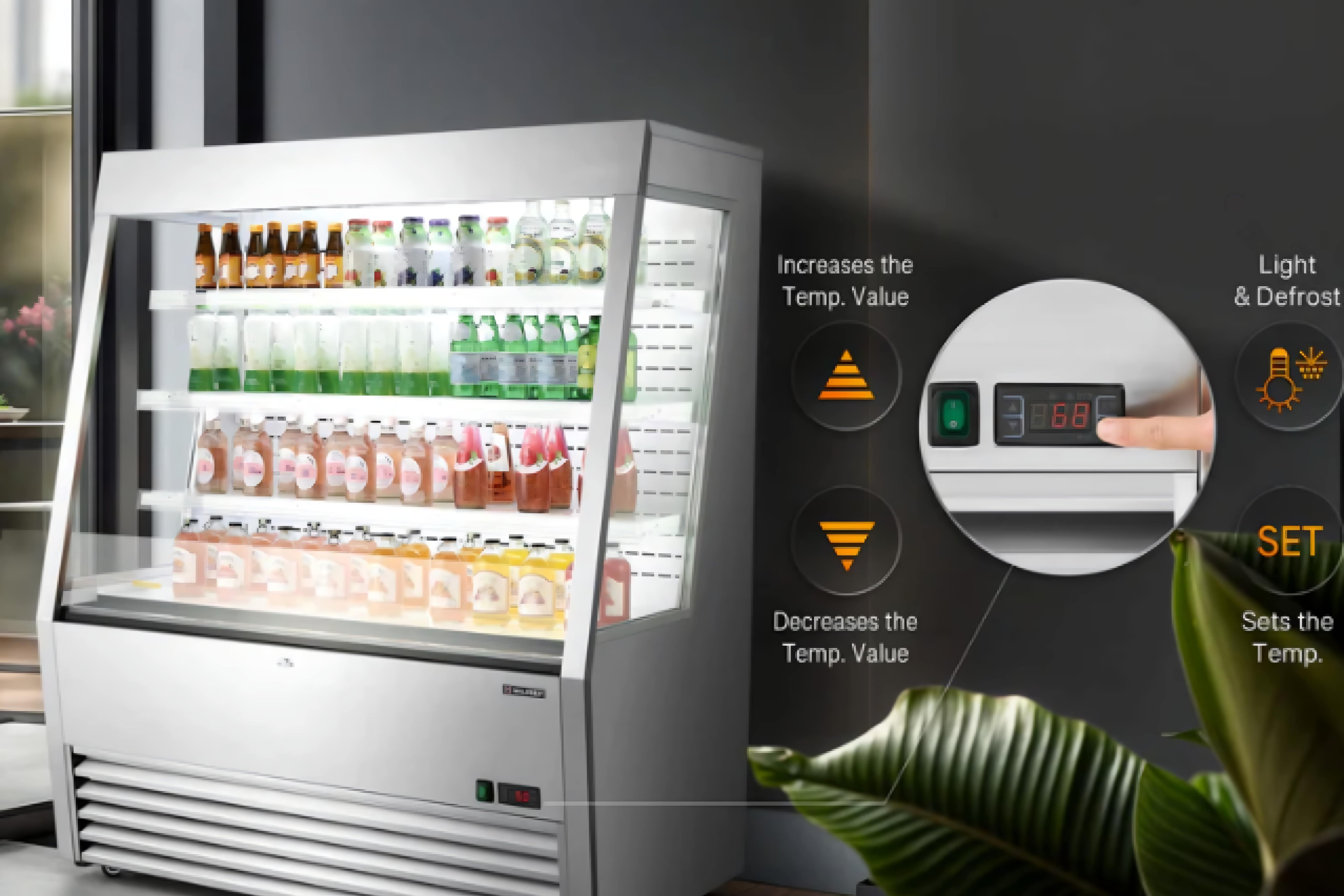 how often should an air curtain refrigerator be cleaned?
