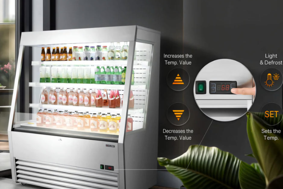 how often should an air curtain refrigerator be cleaned?