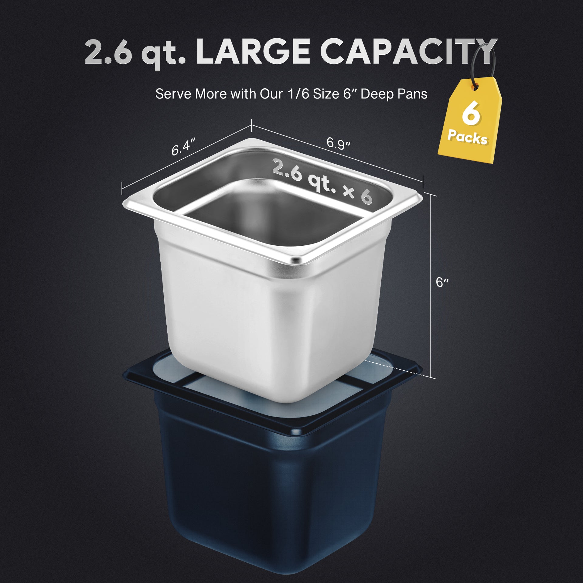 Stainless steel hotel pans with lids