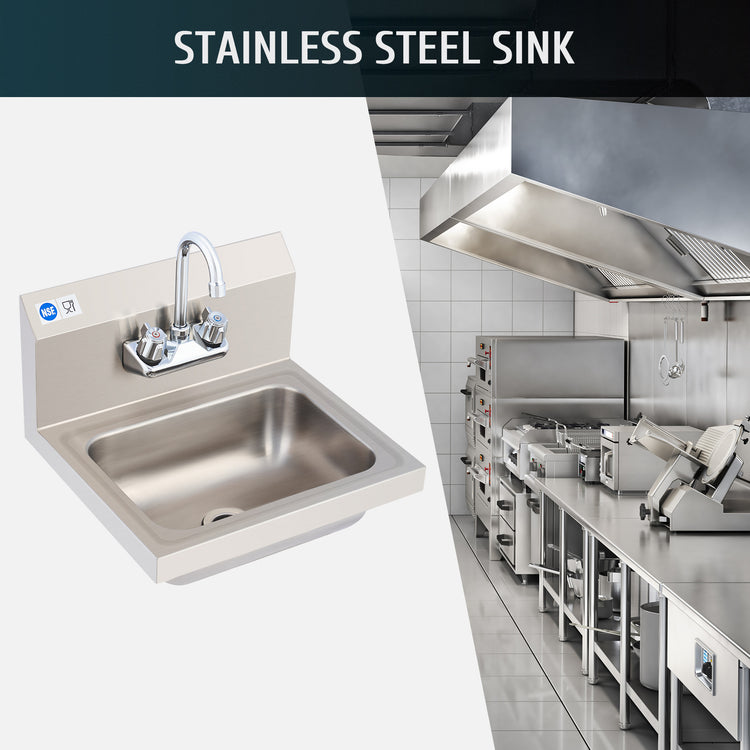 Stainless Steel Wall Mount Utility Sink