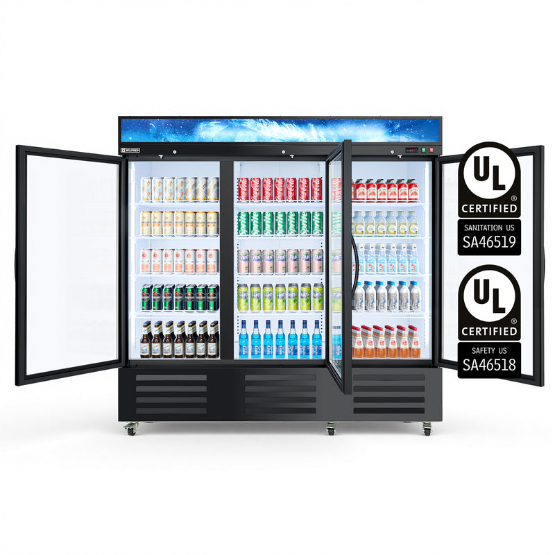 Glass Door Commercial Refrigerator