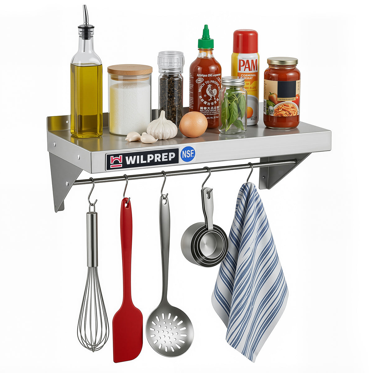 NSF Stainless Steel Wall Mount Shelf