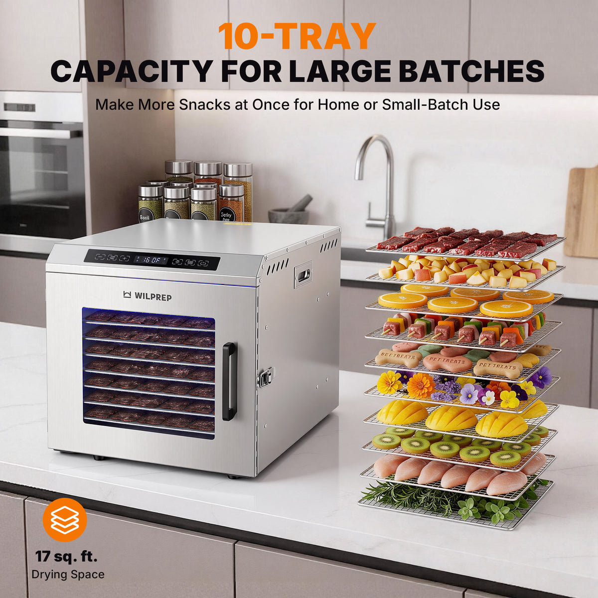 Wilprep - Food Dehydrator for Jerky Food Dryer