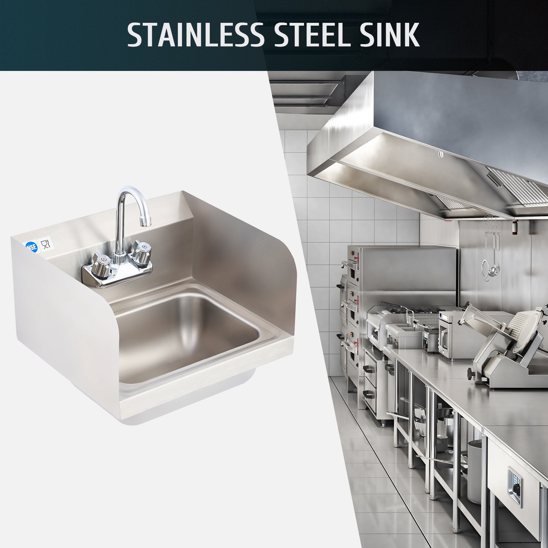 Stainless Steel Wall Mount Utility Sink