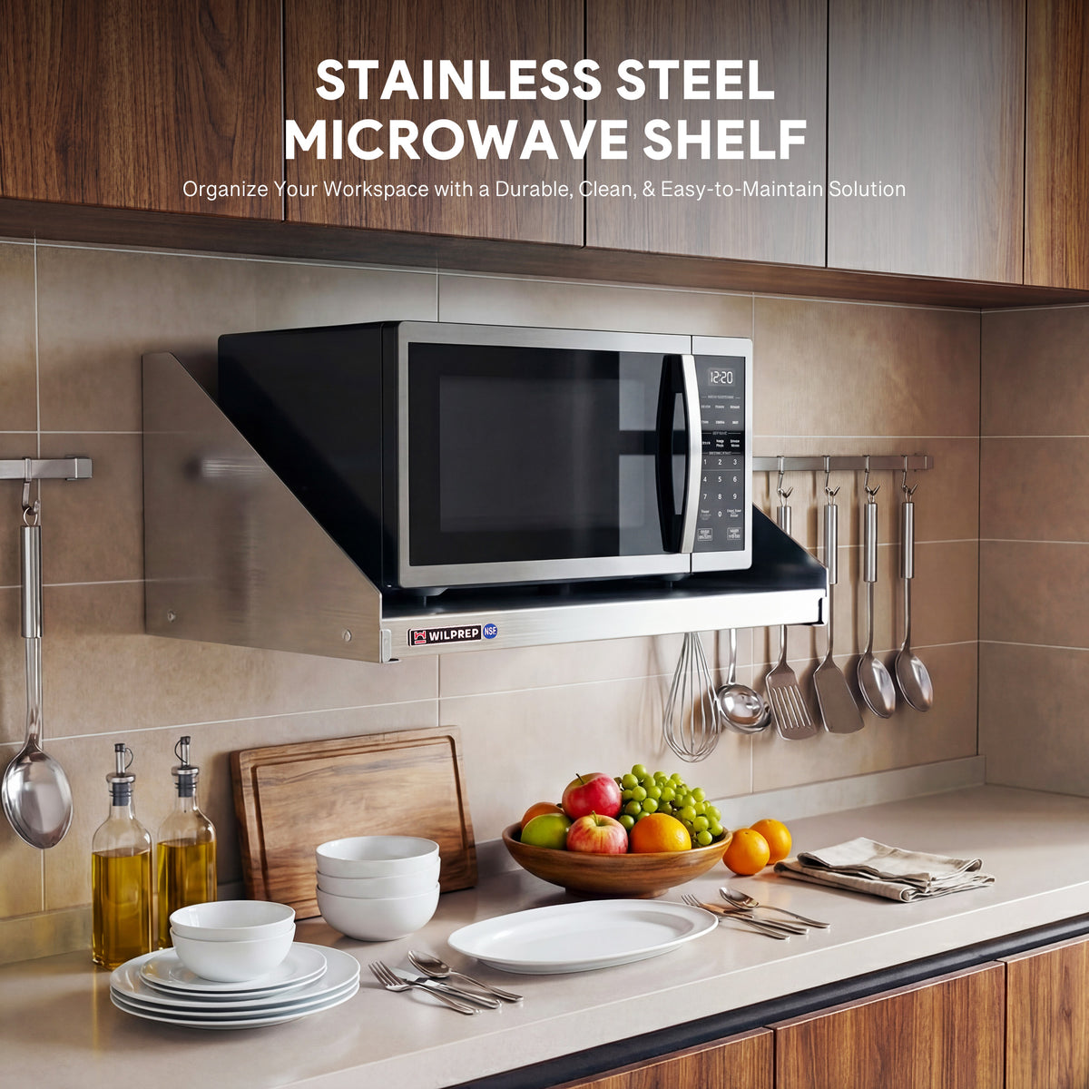 NSF Stainless Steel Wall Mount Shelf