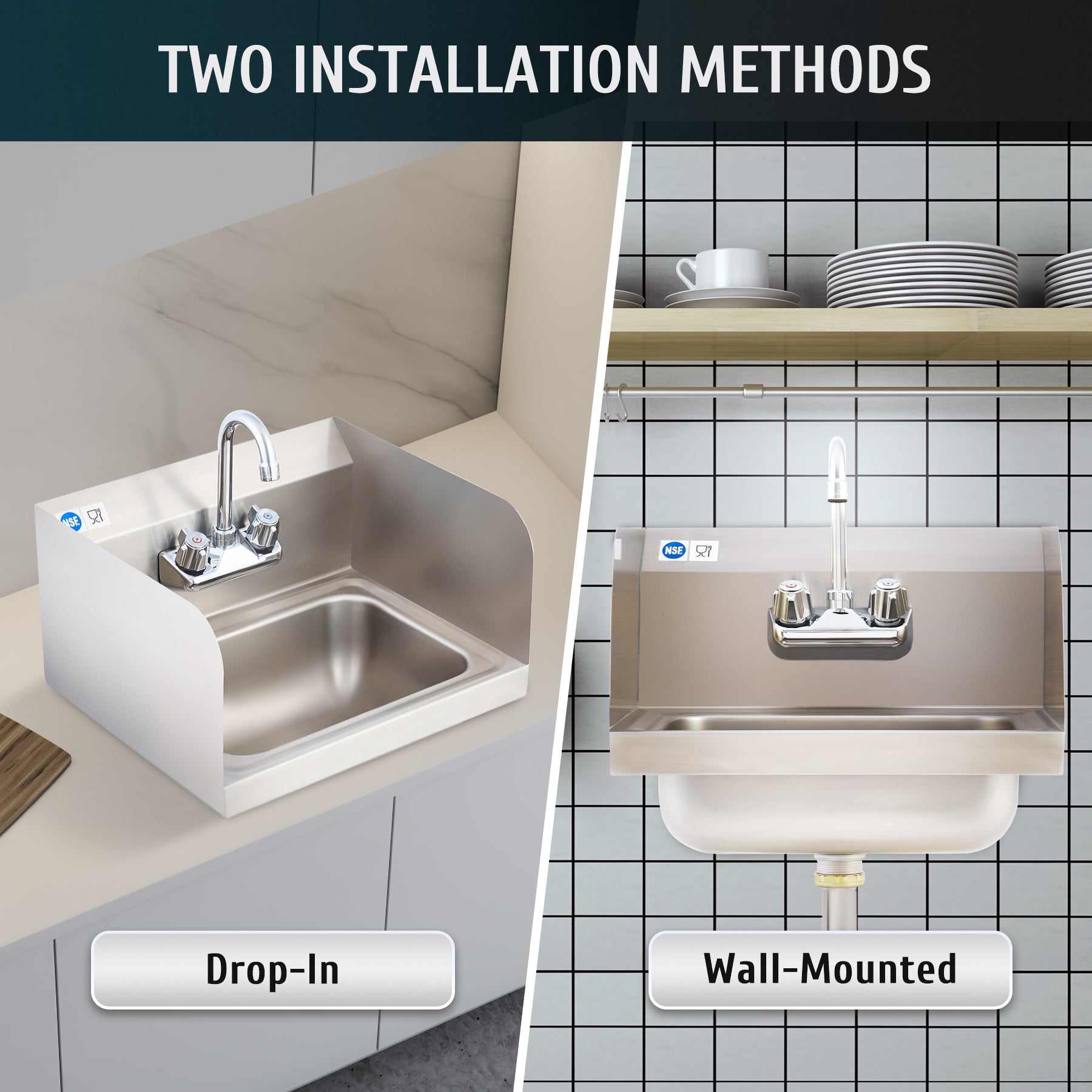 Stainless Steel Wall Mount Utility Sink