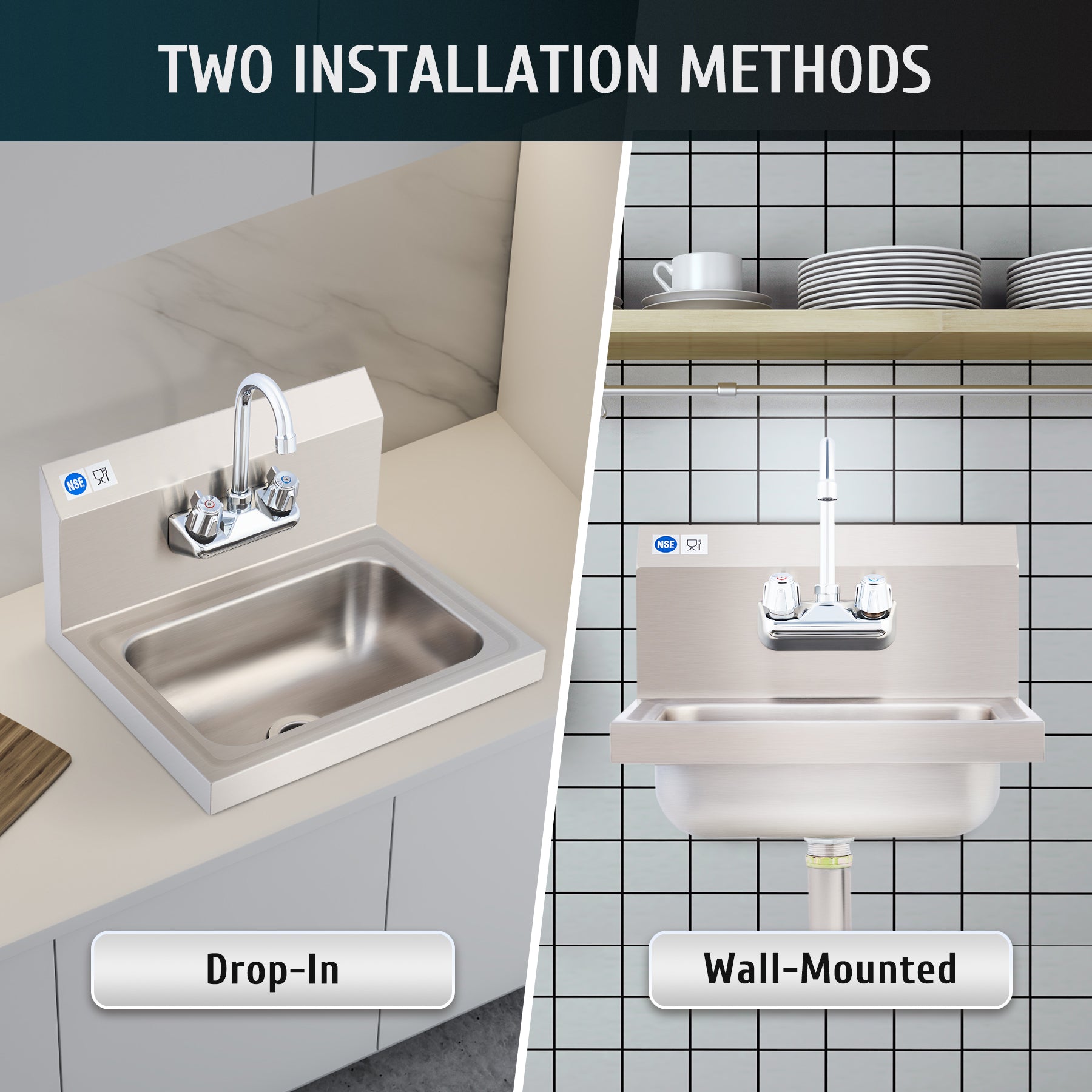Stainless Steel Wall Mount Utility Sink