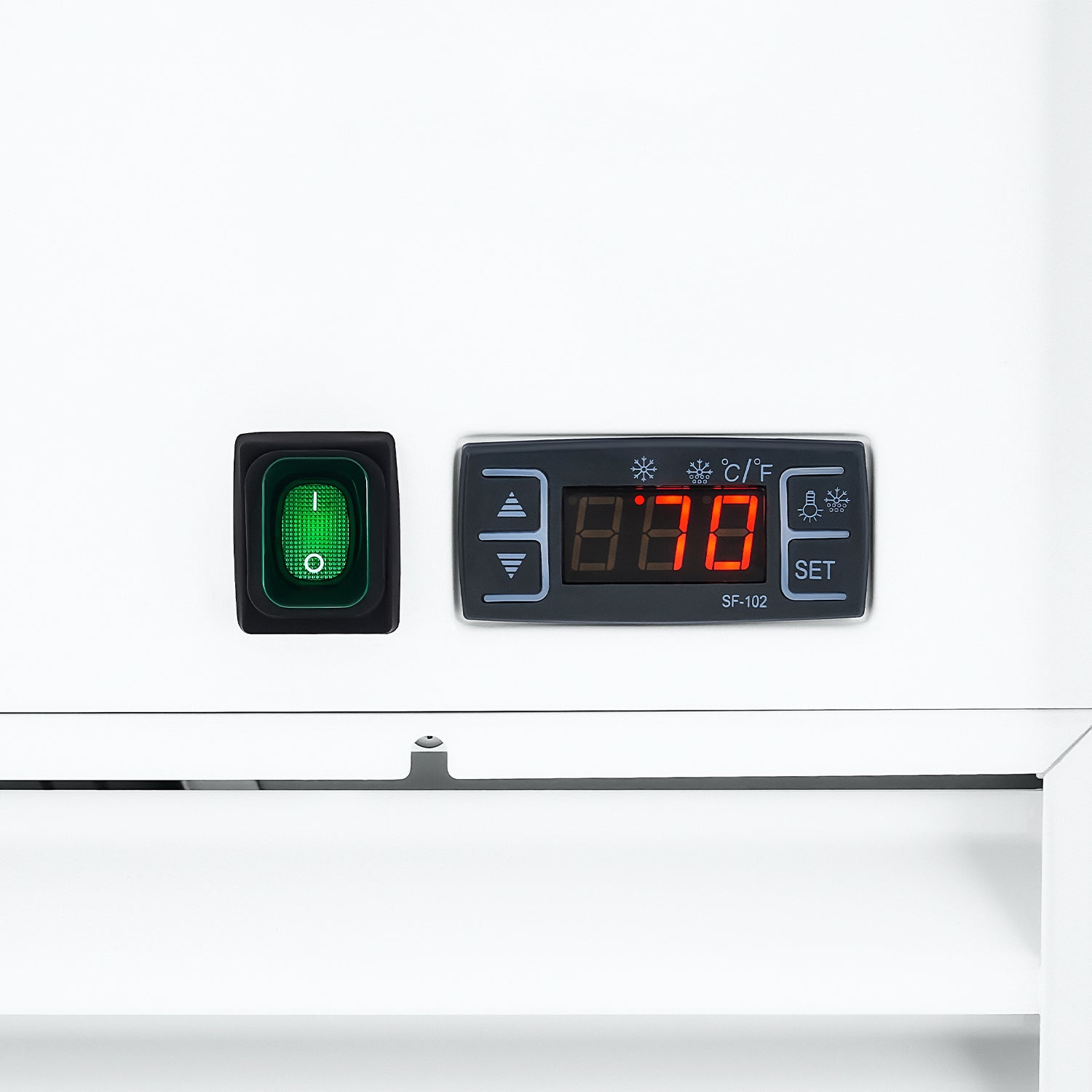 Wilprep 39 inch open air refrigerator temperature monitor