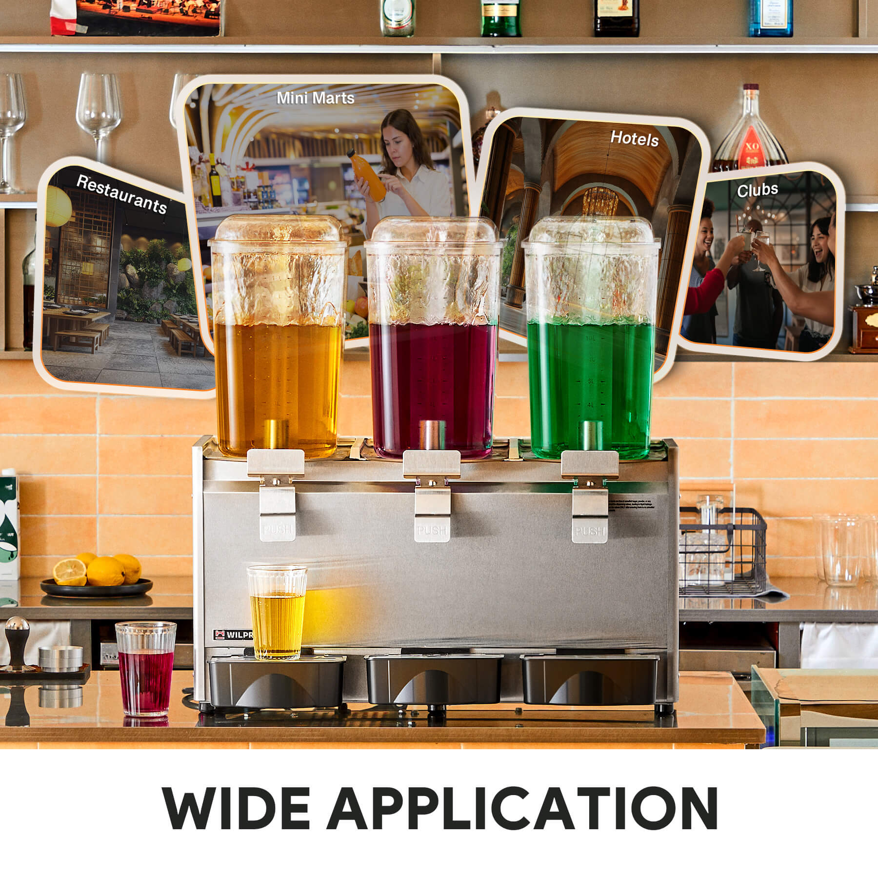 Wide application for mini marts, hotels, and restaurants.