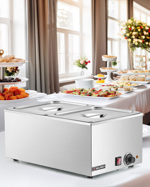 Dual Well Buffet Server and Plate Warmer