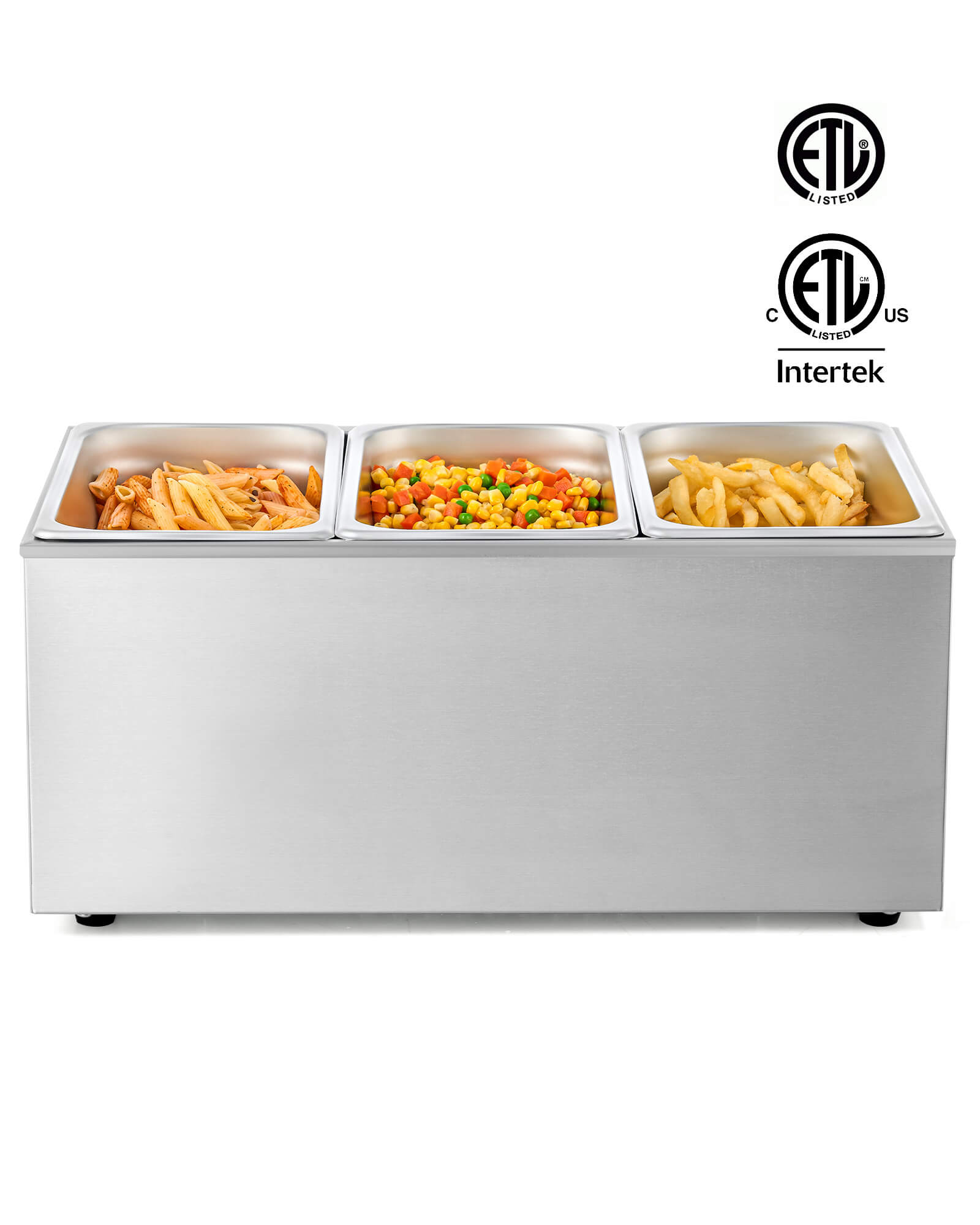 Full Size Triple Well Electric Countertop Food Warmer