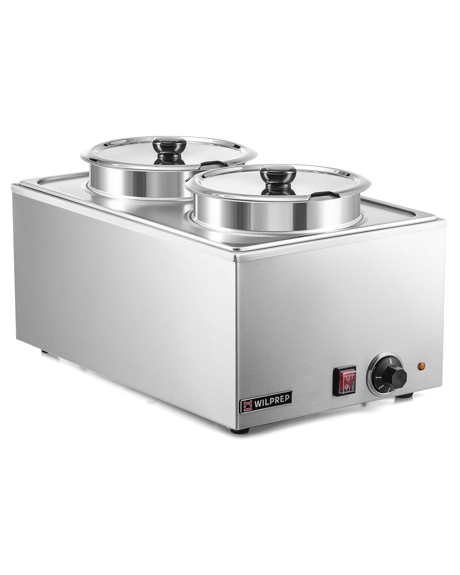Twin Well 15 qt. Electric Countertop Food Warmer with 2 Insets & Covers
