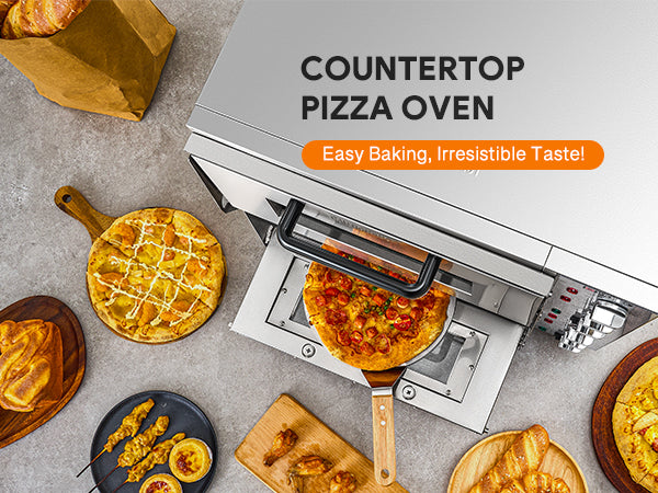 Commercial Countertop Pizza Oven Double Deck for 16" Pizza
