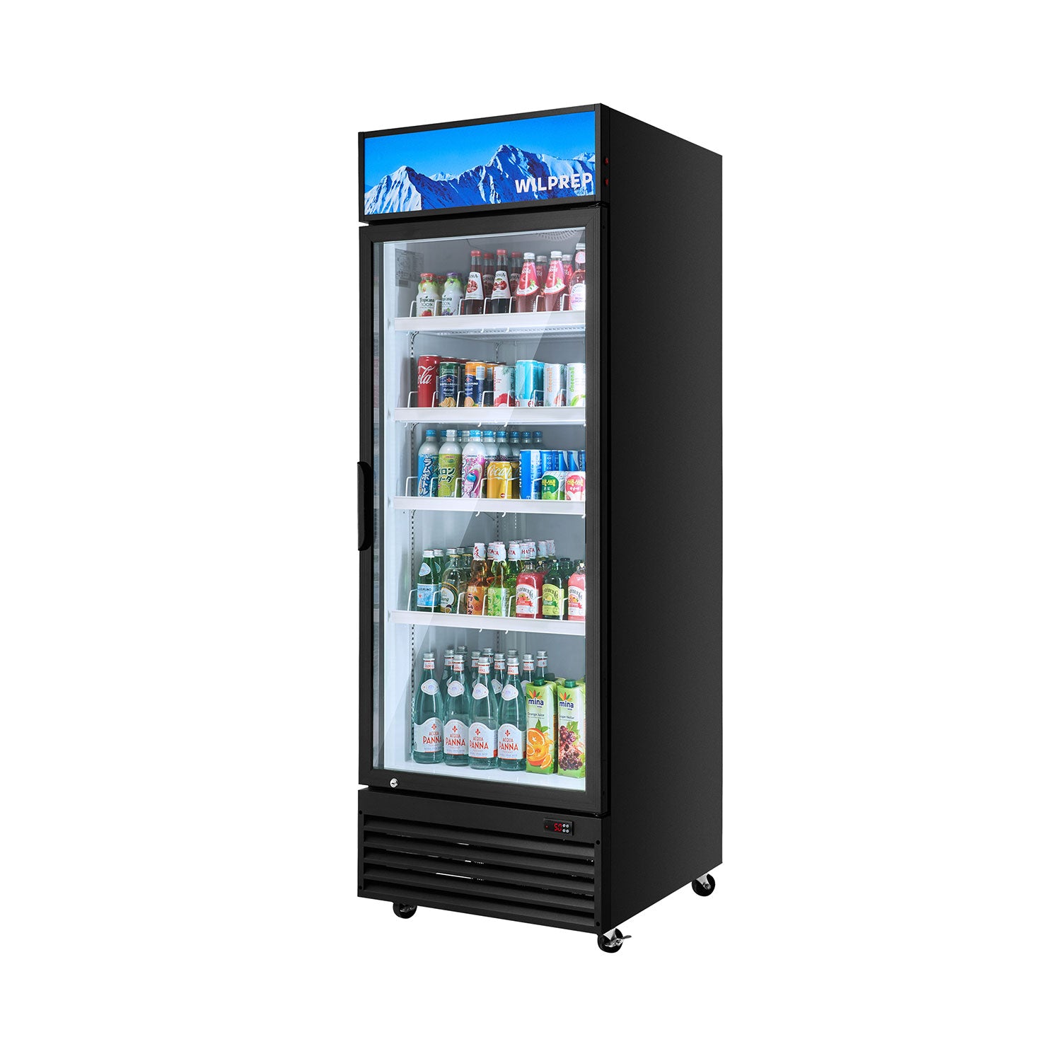 Wilprep 27.6 inch commercial glass door refrigerator