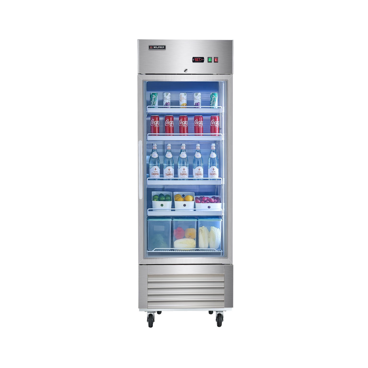 Wilprep 27-inch Single Glass Door Refrigerator