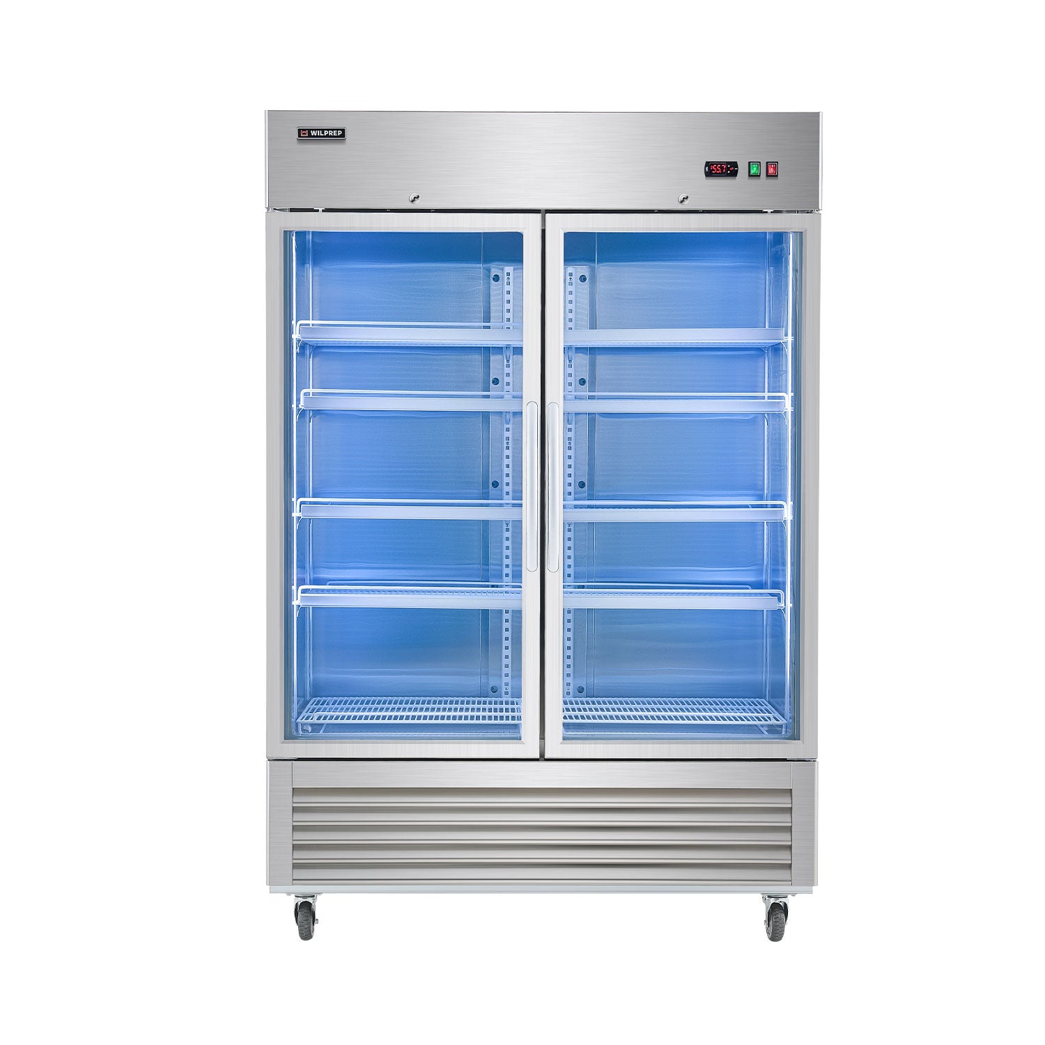 54.1" Commercial Merchandiser Refrigerator Two Glass Door  42.2 cu. ft. Capacity