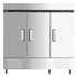81" three section solid door reach-in refrigerator 54.9 cu. ft. Capacity UL Certified
