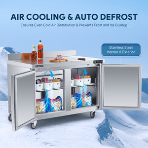 Wilprep 48-inch worktop freezer air cooling