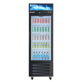 24" Single Glass Door Display Refrigerator - 10 cu.ft, UL Certified