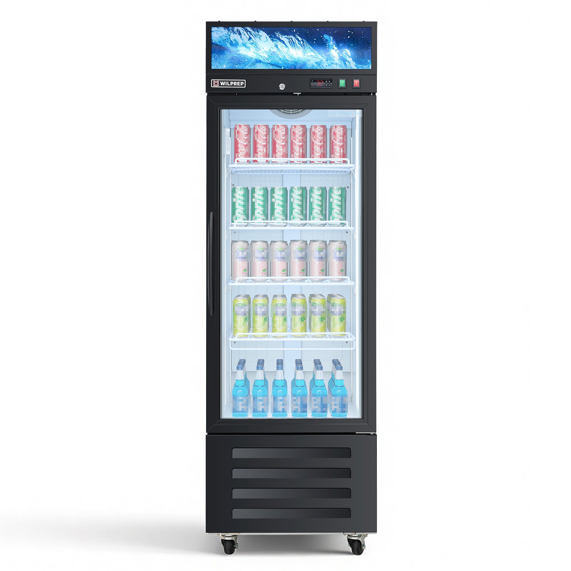 29" Commercial Single Door Display Refrigerator, 17.6 cu. ft. UL Certified