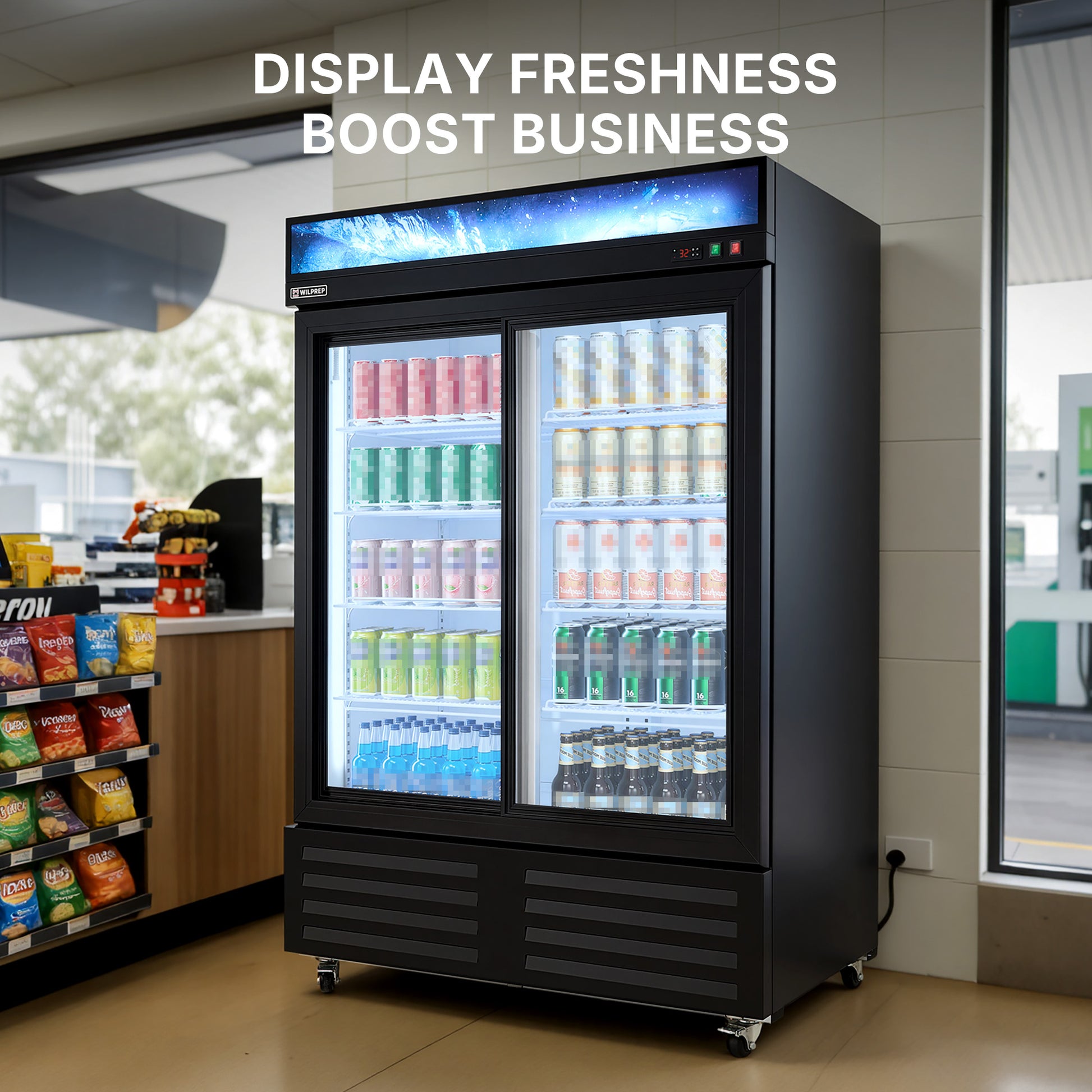 Glass Door Commercial Refrigerator