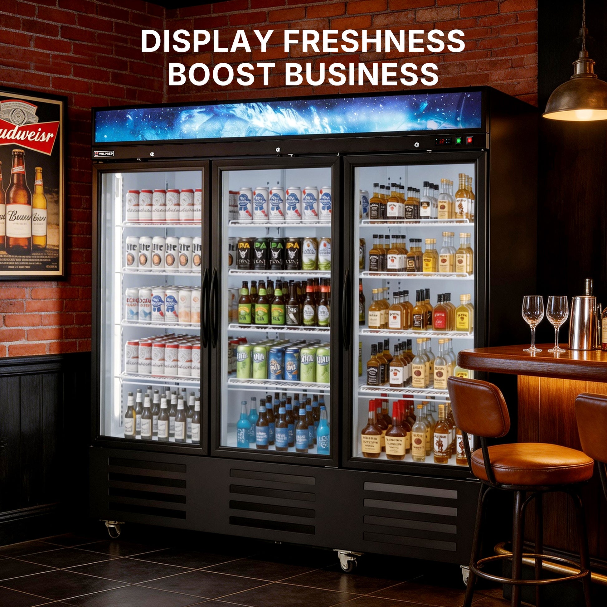 Glass Door Commercial Refrigerator