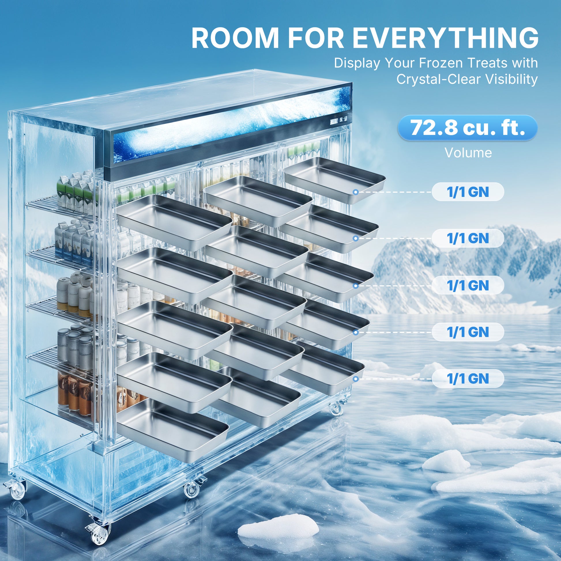 Glass Door Commercial Refrigerator