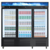 81" Commercial Display Refrigerator, 72.8 cu. ft. UL Certified Swing Triple-Door