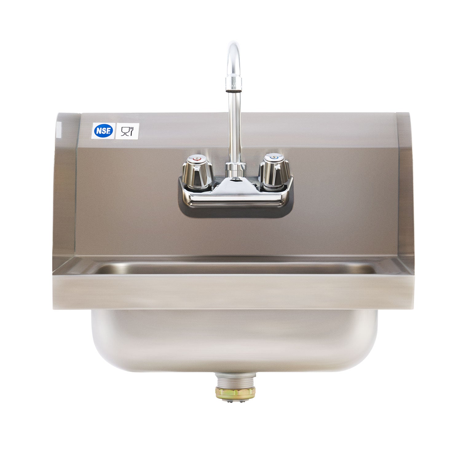 14" x 10" Stainless Steel Utility Sink with Gooseneck Faucet Strainer Copper Valve
