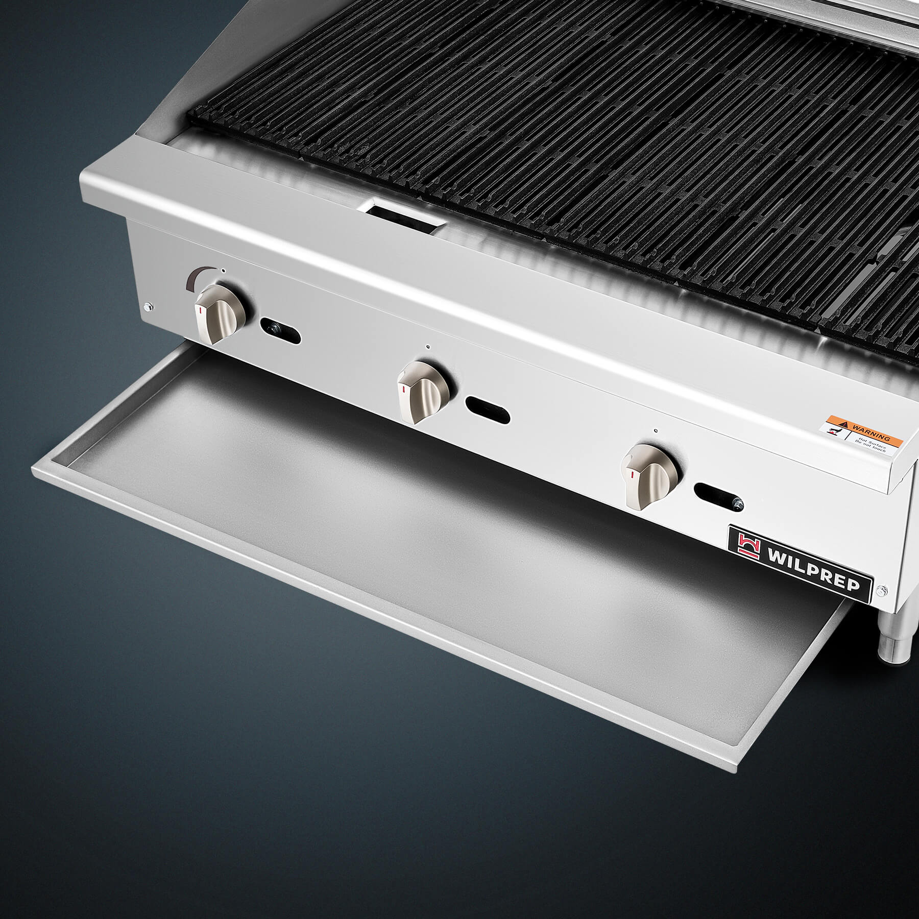 36" Commercial Radiant Charbroiler with 3 35000 BTU U-Shaped Burner
